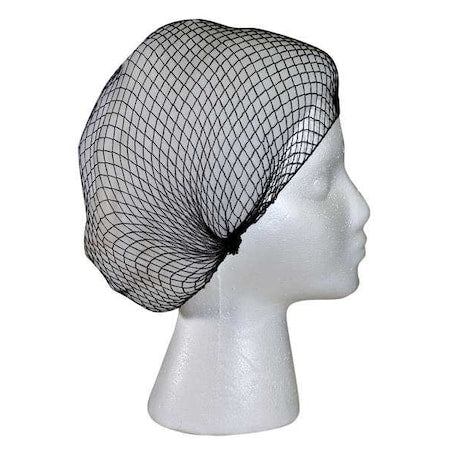 Hairnet, Nylon, 25 in Dia., Black, L, 144 PK