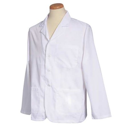 Lab Coat, Polyester/Cotton, 3 Pockets, Buttons