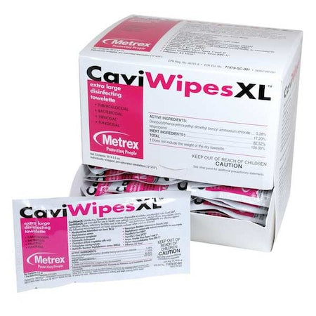 Disinfecting Wipes, 10 x 12", 50 Wipes