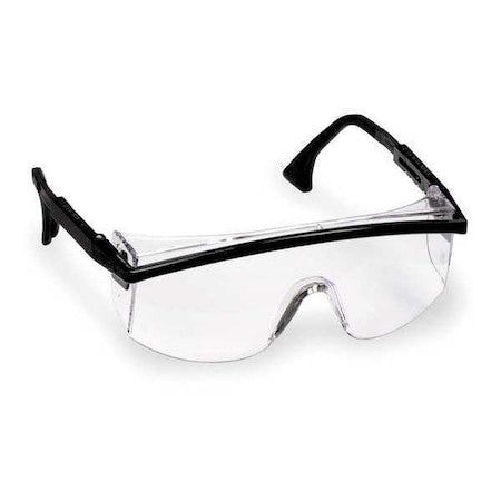 Astrospec 3000, Safety Glasses, Anti-Scratch, Clear Lens, Black Frame, Full-Frame