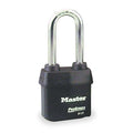 Padlock, Keyed Alike, Long Shackle, Rectangular Steel Body, Boron Shackle, 7/8 in W