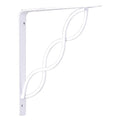 8 IN White Scroll Shelf Bracket
