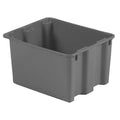 Hang & Stack Storage Bin, Plastic, Gray, 12 in H, 17 in W, 21 in L