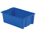 Hang & Stack Storage Bin, Plastic, Blue, 10 1/2 in H, 18 3/4 in W, 28 1/2 in L