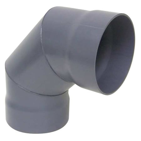 90 Degree Elbow, 6 in Duct Dia, Type I PVC, 9-5/8" L