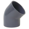 45 Degree Elbow, 4 in Duct Dia, Type I PVC, 7-1/8" L