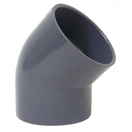45 Degree Elbow, 4 in Duct Dia, Type I PVC, 7-1/8" L