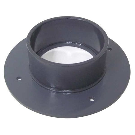 Flange Adapter, 4 in Duct Dia, Type I PVC, 8-1/2" L, 3-1/4" H