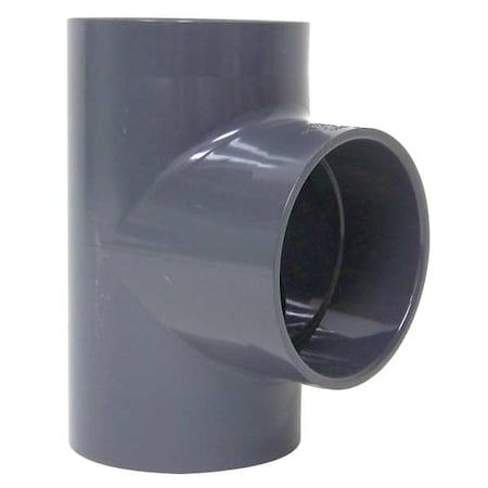 Duct Tee, 4 in Duct Dia, Type I PVC, 8-7/8" L