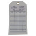 Tag, Fire Extinguisher, Polyester, 5 3/4 in H x 3 in W, White, Rectangle, 25 PK