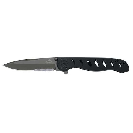 Folding Knife, Serrated, DropPoint, 2-3/4 L