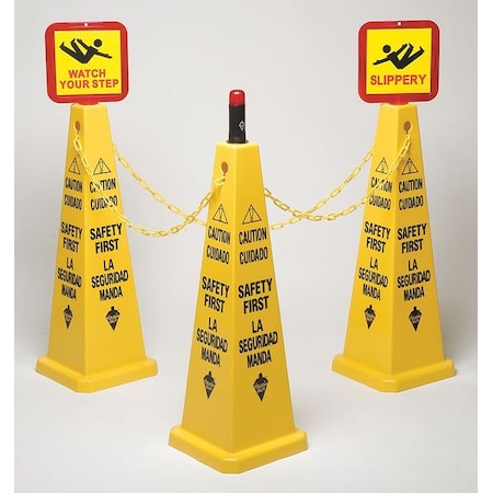 Cone Kit, 26 in H, 10 9/10 in W, Plastic, Cone, English, Spanish, 6VKR8
