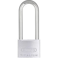 Padlock, Keyed Different, Long Shackle, Square Aluminum Body, Steel Shackle, 7/8 in W