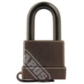 Padlock, Keyed Alike, Standard Shackle, Square Brass Body, Steel Shackle, 9/16 in W