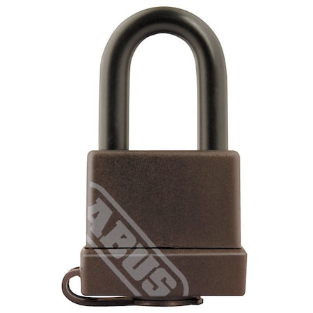 Padlock, Keyed Alike, Standard Shackle, Square Brass Body, Steel Shackle, 9/16 in W