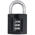 Combination Padlock, Front, Black/Silver