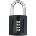 Combination Padlock, Front, Black/Silver