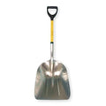 Scoop Shovel, Not Applicable Blade, Aluminum Blade, 23 in L Yellow Fiberglass Handle