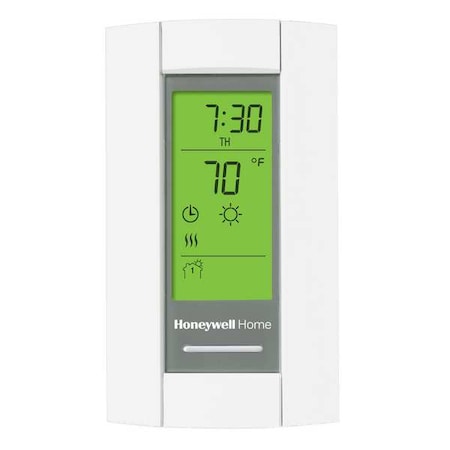 Line Voltage Thermostat, Open on Rise, Vertical, 40 Degrees to 86 Degrees F, DPST, 208 V AC