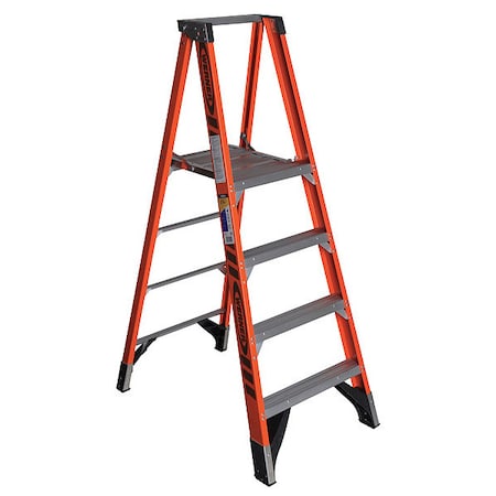 6 ft Fiberglass Platform Stepladder, 375 lb Capacity