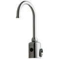 Sensor Single Hole Mount, 1 Hole Gooseneck Bathroom Faucet, Polished chrome