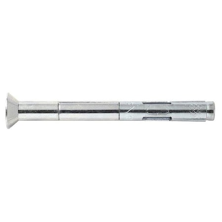 Dynabolt Sleeve Anchor, 3/8" Dia., Flat, Stainless Steel Plain, 50 PK