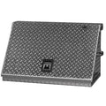 Triangular Top Chest, 0 Drawer, Silver, Aluminum, 31" W x 15-5/8" D x 18-1/4" H