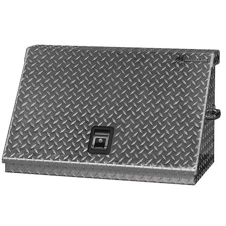Triangular Top Chest, 0 Drawer, Silver, Aluminum, 31" W x 15-5/8" D x 18-1/4" H