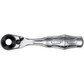 1/4" Drive 60 Geared Teeth Pear Head Style Hand Ratchet, 3-17/32" L, Satin Finish