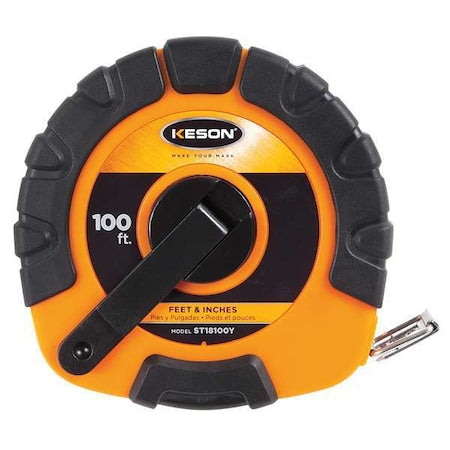 100 ft Tape Measure, 3/8 in Blade