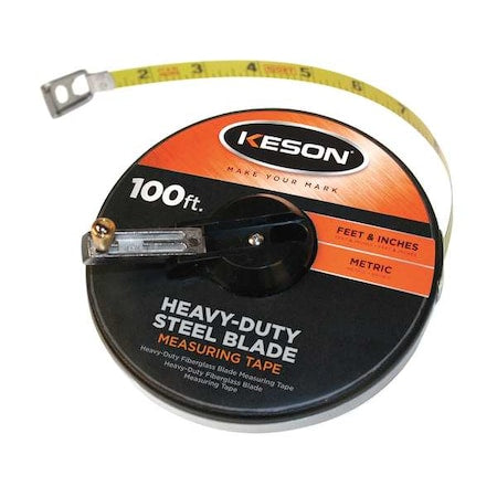 100 ft/30m Tape Measure, 3/8 in Blade