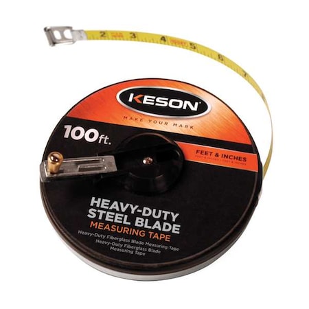 100 ft Tape Measure, 3/8 in Blade
