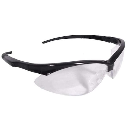 Rad-Apocalypse, Safety Glasses, Anti-Fog, Clear Lens, Black Frame, Half-Frame
