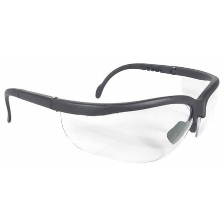 Journey, Safety Glasses, Anti-Scratch, Clear Lens, Black Frame, Half-Frame