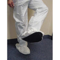 Disposable Shoe Covers, Microporous, White, Slip Resistant Sole: Yes , L