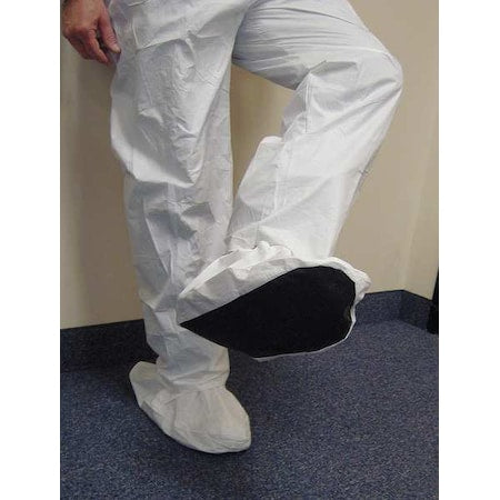 Disposable Shoe Covers, Microporous, White, Slip Resistant Sole: Yes , L