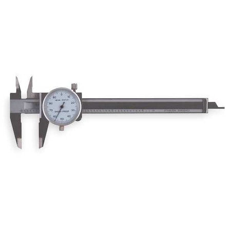 Dial Caliper, 0-4 In, 1.0 In Jaw