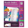 Avery Ready Index Table of Contents Dividers 11129, 31-Tab Set