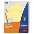 Avery Big Tab Insertable Dividers 11110, Buff Paper, 5 Clear Tabs, 1 Set