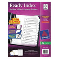 Avery Ready Index Table of Contents Dividers 11132, 8-Tab Set