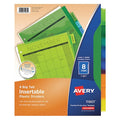 Avery Big Tab Insertable Plastic Dividers 11901, 8 Multicolor Tabs, 1 Set