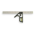 Combination Square, 12 In, Zinc Head