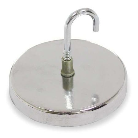Round Base Hook Magnet, Max Pull 20 Lb