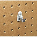 1/4 In. to 1/2 In. Hold Range Steel Ext Spring Clips for 1/8 In. and 1/4 In. Pegboard, PK10