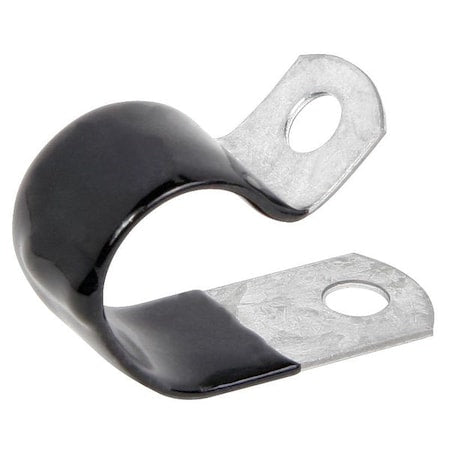 Cable Clamp, Steel, 5/16 in Bundle Dia., Black, 50 PK