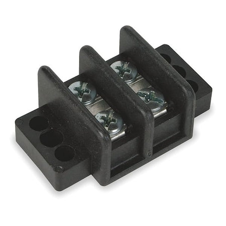 Terminal Strip, 2 Pole, 2 Row, 30 A, 600 V AC, 10 AWG, Screw Termination