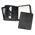 Professional Zippered Pad Holder, Pockets/Slots, Writing Pad, Black