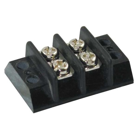 Terminal Strip, 2 Pole, 2 Row, 15 A, 300 V AC, 14 AWG, Screw Termination