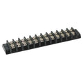 Terminal Strip, 12 Pole, 2 Row, 15 A, 300 V AC, 14 AWG, Screw Termination