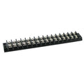 Terminal Strip, 16 Pole, 2 Row, 20 A, 300 V AC, 12 AWG, Screw Termination